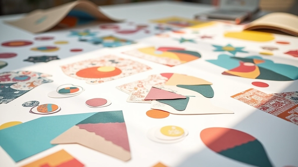 Collection de moodboards colorés avec des images, des couleurs et des textures pour un projet d'animation